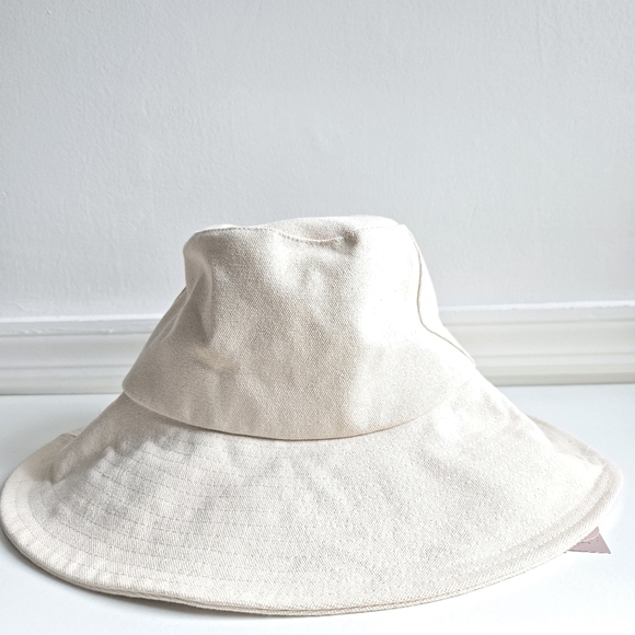 New Wyeth 100% Cotton Canvas Natural Adjustable Wide Brim Sun Hat One Size NWT main image 10